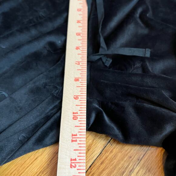 Juicy Couture Velour Track Suit Set Womens Medium Black Pants Sweatshirt - Picture 8 of 9